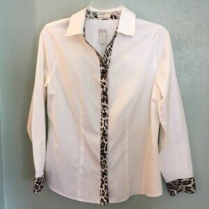 Chico's NWOT Effortless Leopard Trim Naya Top